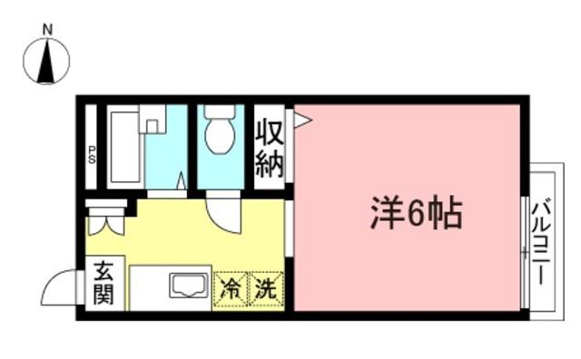 リヴィエールドカワワ(1K/2階)の間取り写真