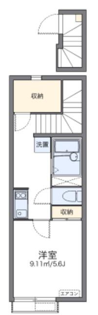 レオネクスト風花(1K/2階)の間取り写真