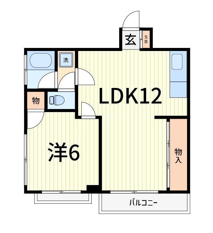 コーポラス上田(1LDK/4階)の間取り写真