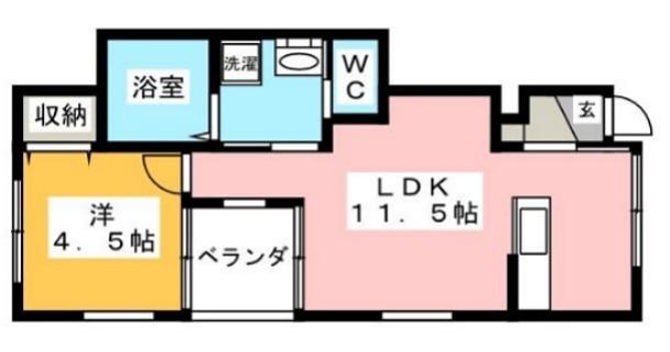 CIEL THREE(1LDK/1階)の間取り写真