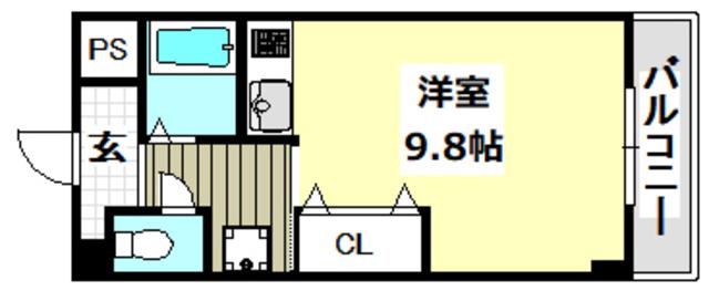 モアメゾンIII(ワンルーム/3階)の間取り写真