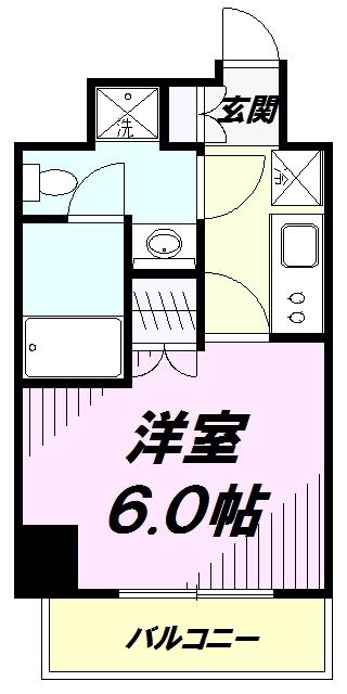 プレセダンヒルズ八王子(1K/9階)の間取り写真