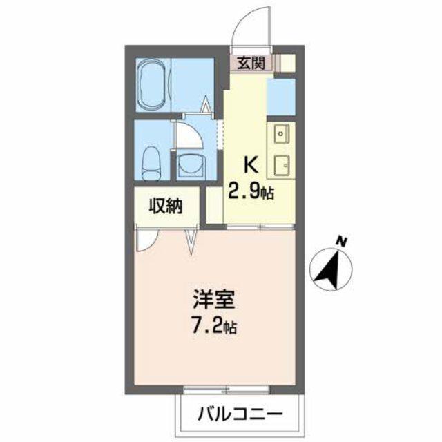 シャーメゾン比島(1K/2階)の間取り写真