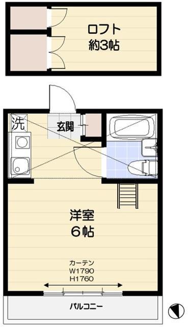 ロイヤルクレスト学園西(ワンルーム/1階)の間取り写真