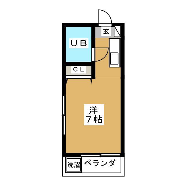 田中アパート(ワンルーム/1階)の間取り写真