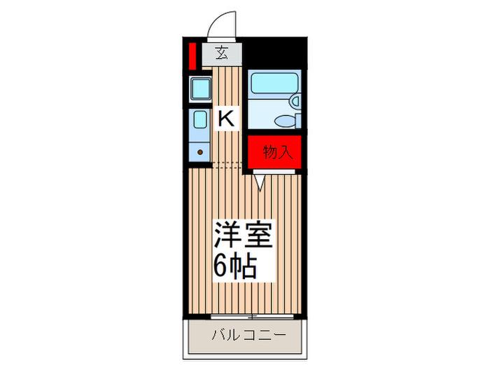メゾンドレザン(1K/3階)の間取り写真