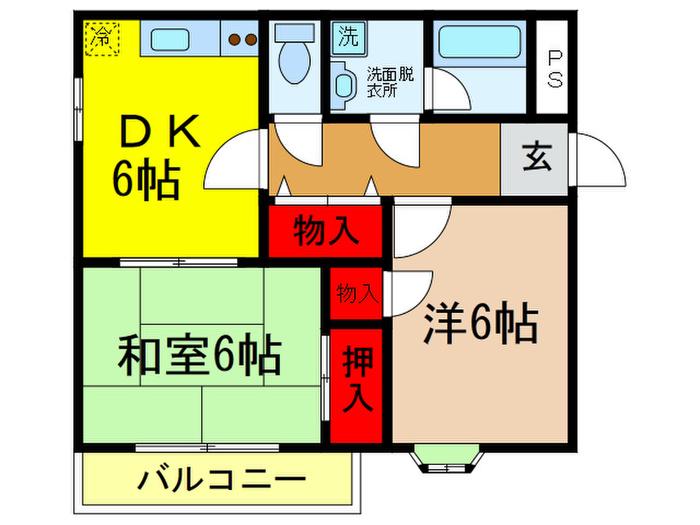ザ・ライフ大塚(2DK/3階)の間取り写真