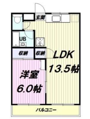 MAISON OLIVE Ⅱ(1LDK/2階)の間取り写真