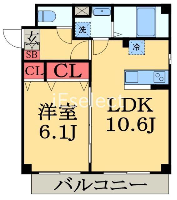 プランドール(1LDK/2階)の間取り写真