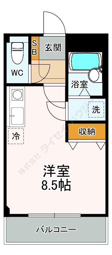 コンフォール港南台(ワンルーム/1階)の間取り写真