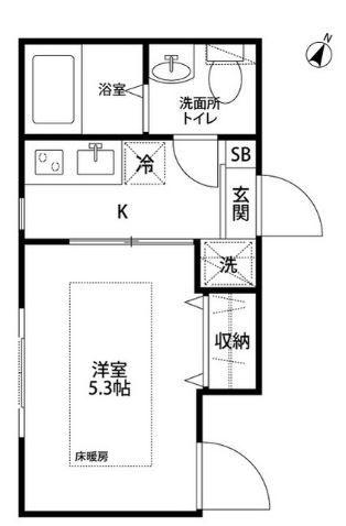 ピアコートTM阿佐ヶ谷弐番館(1K/1階)の間取り写真