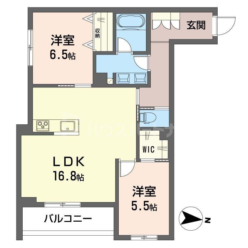 プラムテラス(2LDK/3階)の間取り写真