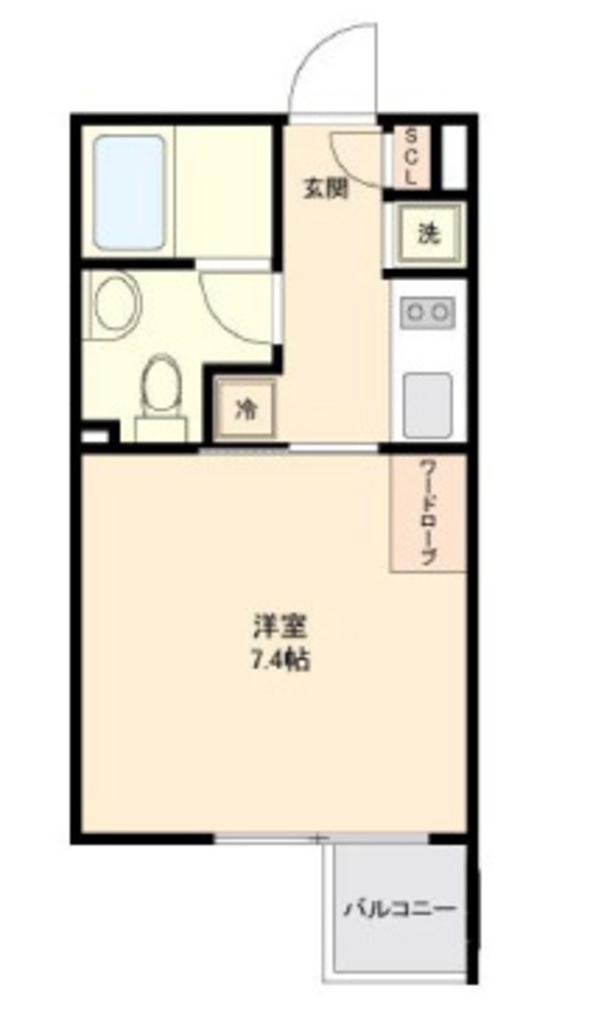 グランパセオ新宿(1K/3階)の間取り写真