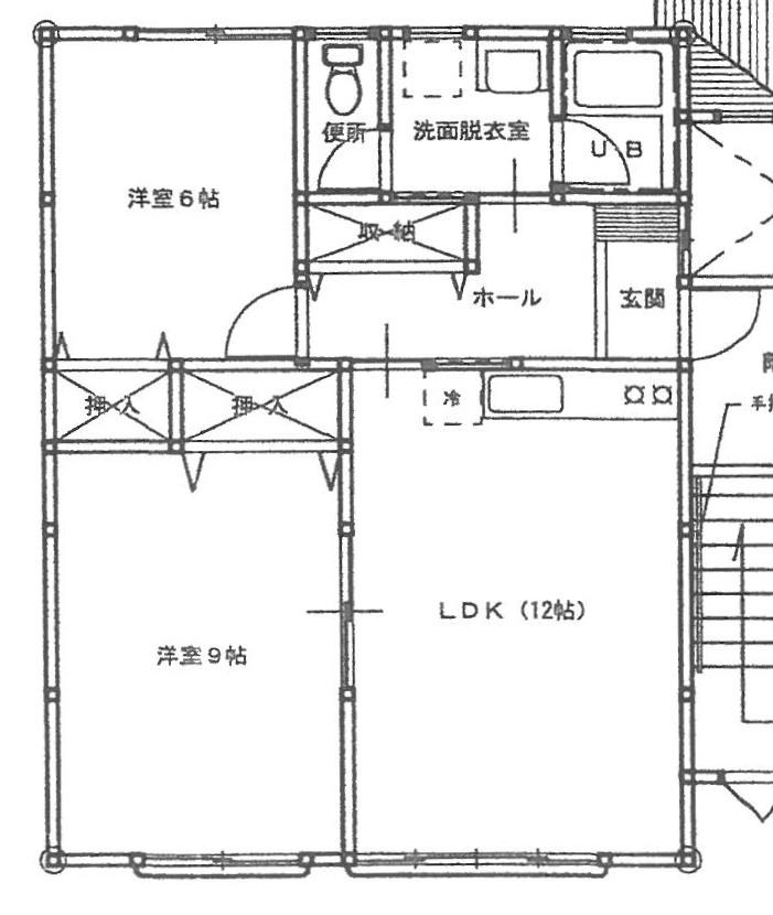 レインボーガーデン2(2LDK/2階)の間取り写真