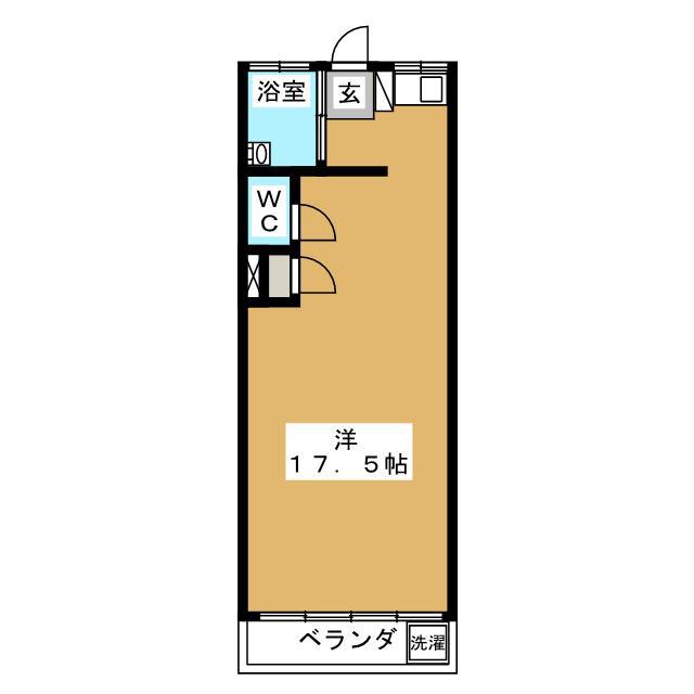 サンクレストB(ワンルーム/2階)の間取り写真