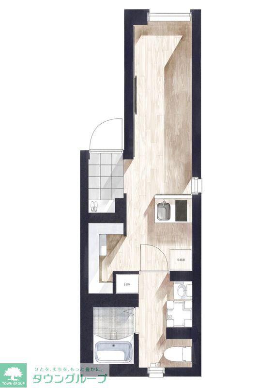 SAKURACROSSRESIDENCE(ワンルーム/3階)の間取り写真