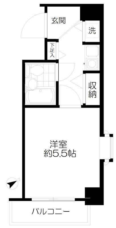 日神パレステージ吉祥寺(1K/2階)の間取り写真