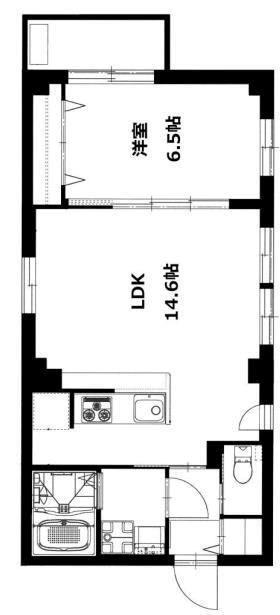 BCASA IKEDA(1LDK/4階)の間取り写真