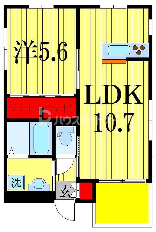リブリ・SALVADOR(1LDK/2階)の間取り写真