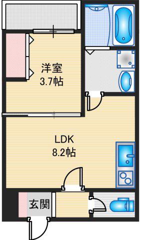 フォレ下穂積2丁目(1LDK/3階)の間取り写真