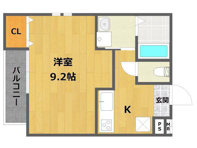 フジパレス立花駅南1番館(1K/3階)の間取り写真