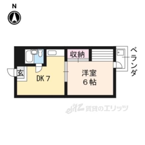 壬生ハイツ(1DK/3階)の間取り写真