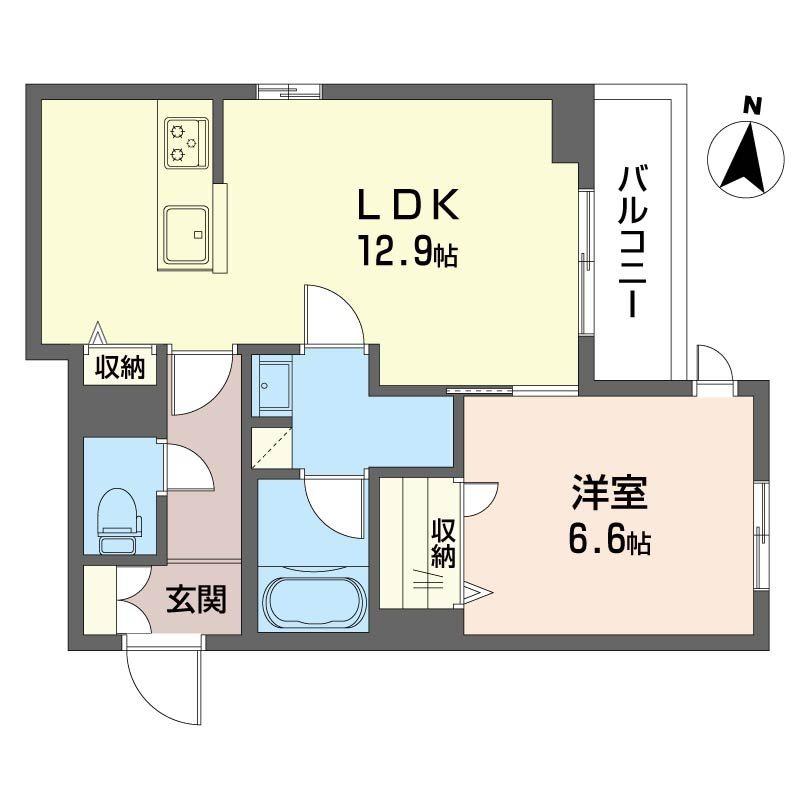 ティーケー幕張本郷(1LDK/2階)の間取り写真