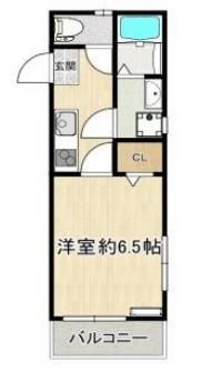 イーリス上福岡(1K/2階)の間取り写真