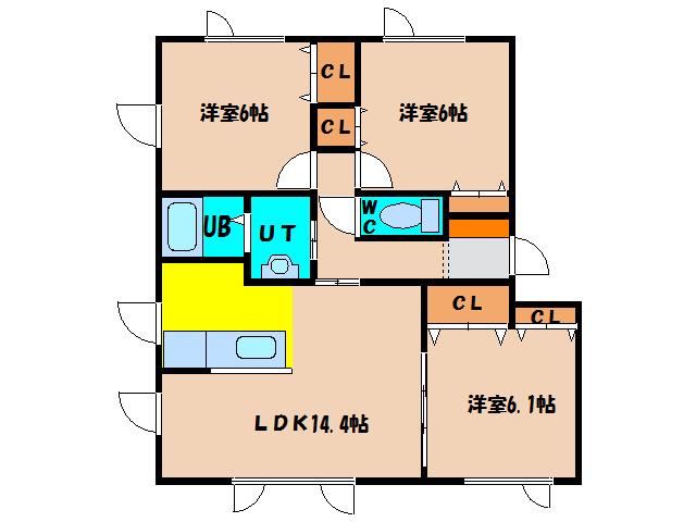 ルミナ・パピィK(3LDK/2階)の間取り写真