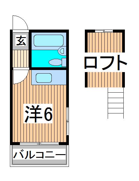 アンクファースト(ワンルーム/2階)の間取り写真