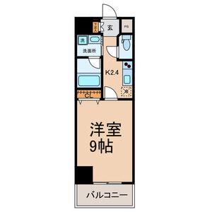 カーサビアンカ東岡崎(1K/2階)の間取り写真