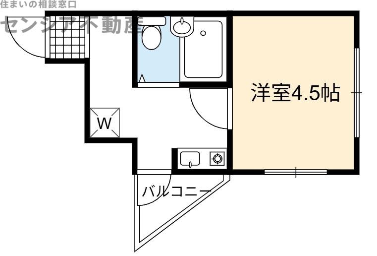 GOODLIFE中道(1K/4階)の間取り写真