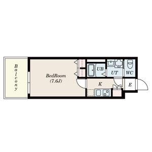 S-RESIDENCE堀田(1K/13階)の間取り写真