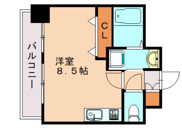 イーストガーデン九産大前(ワンルーム/5階)の間取り写真