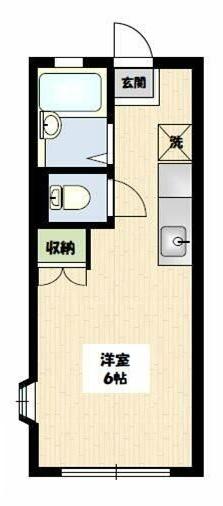 ライムフラット(1K/2階)の間取り写真