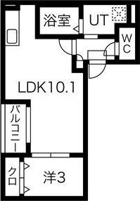 WARREN HOSHIZAKIIII(1LDK/2階)の間取り写真
