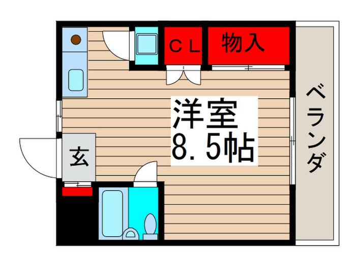 プレステ―ジ 藤(ワンルーム/1階)の間取り写真