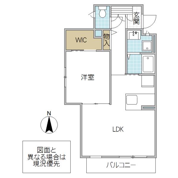 ウィステリア(1LDK/2階)の間取り写真