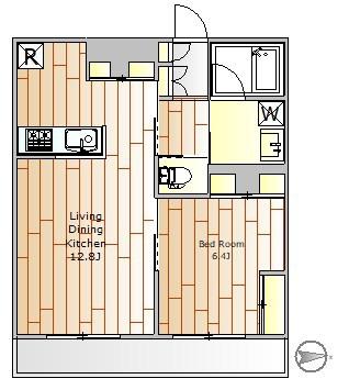 CITTA CASA BIANCAⅢ(1LDK/1階)の間取り写真