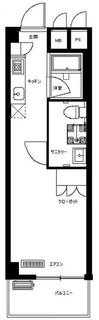 東武北大宮サンライトマンション(ワンルーム/4階)の間取り写真