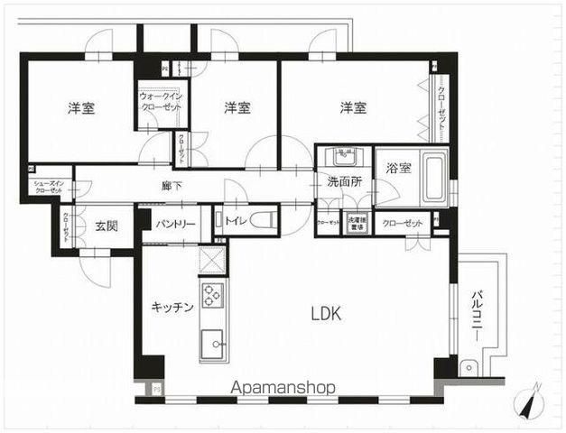 THE GOLDMAN CASTLE AKASAKA(3LDK/2階)の間取り写真