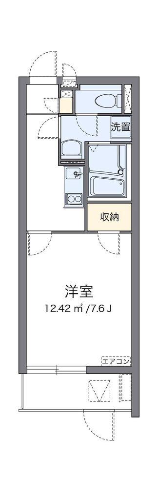 クレイノヴィレッタ(1K/1階)の間取り写真