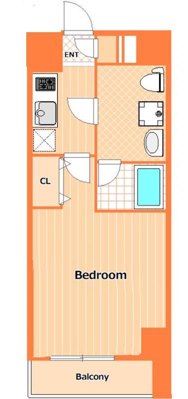 SHOKEN RESIDENCE川崎八丁畷(1K/3階)の間取り写真