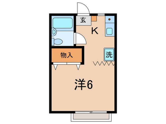 メゾン井上(1K/2階)の間取り写真