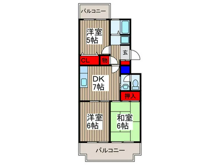ルネッサンス1号館 3階階 間取り