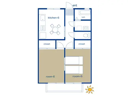 メゾンド292(2DK/1階)の間取り写真