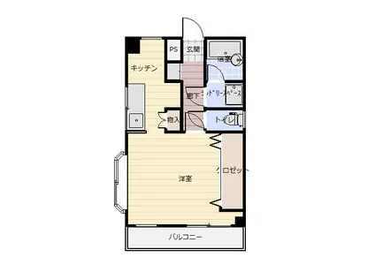 ルナハイツIII101(ワンルーム/1階)の間取り写真