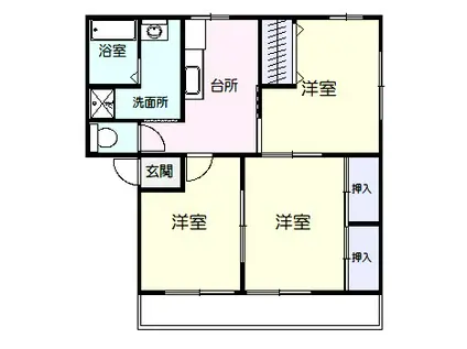 シティハイム・アークヒルズK B棟(3K/1階)の間取り写真