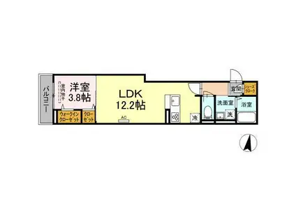 D-ROOMTSUCHIYA(1LDK/1階)の間取り写真