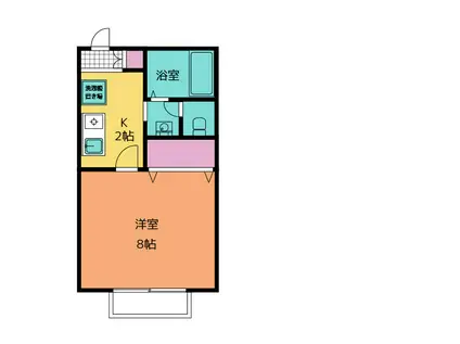 ル・アーブル狩野(1K/1階)の間取り写真